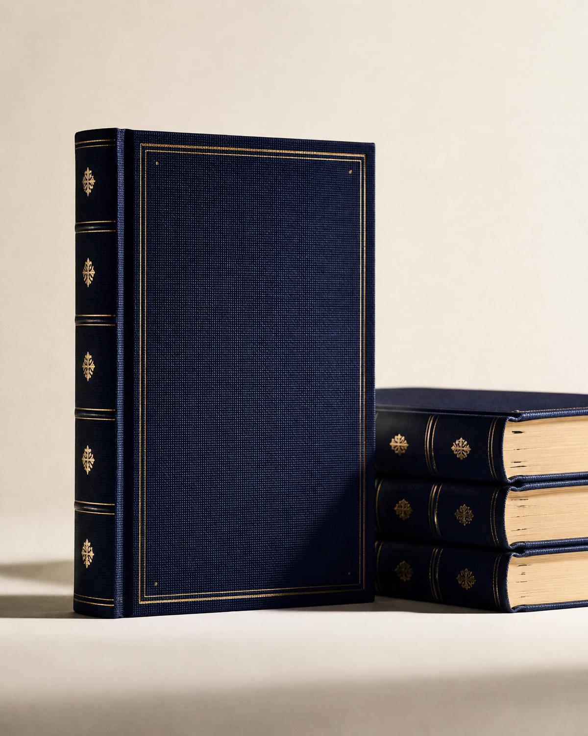 Luxury hardcover book mockup representing the Autobiography category