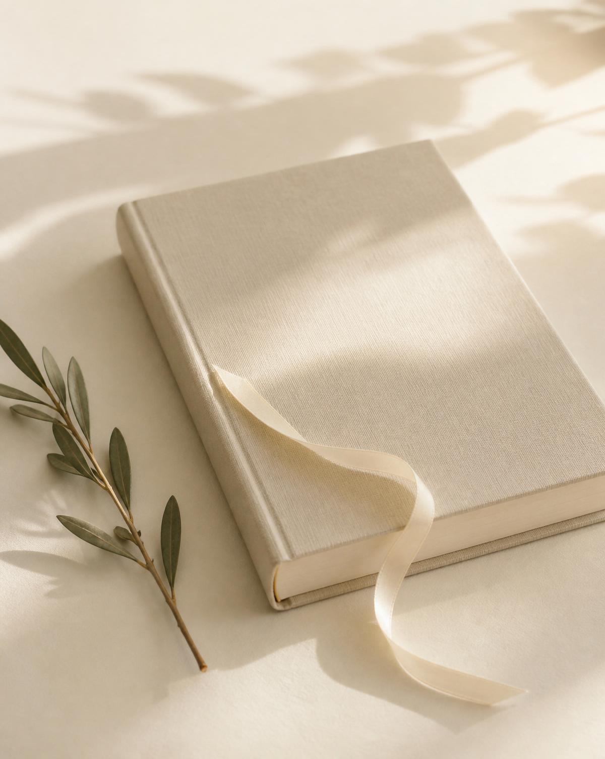 Luxury hardcover book mockup representing the Devotional category