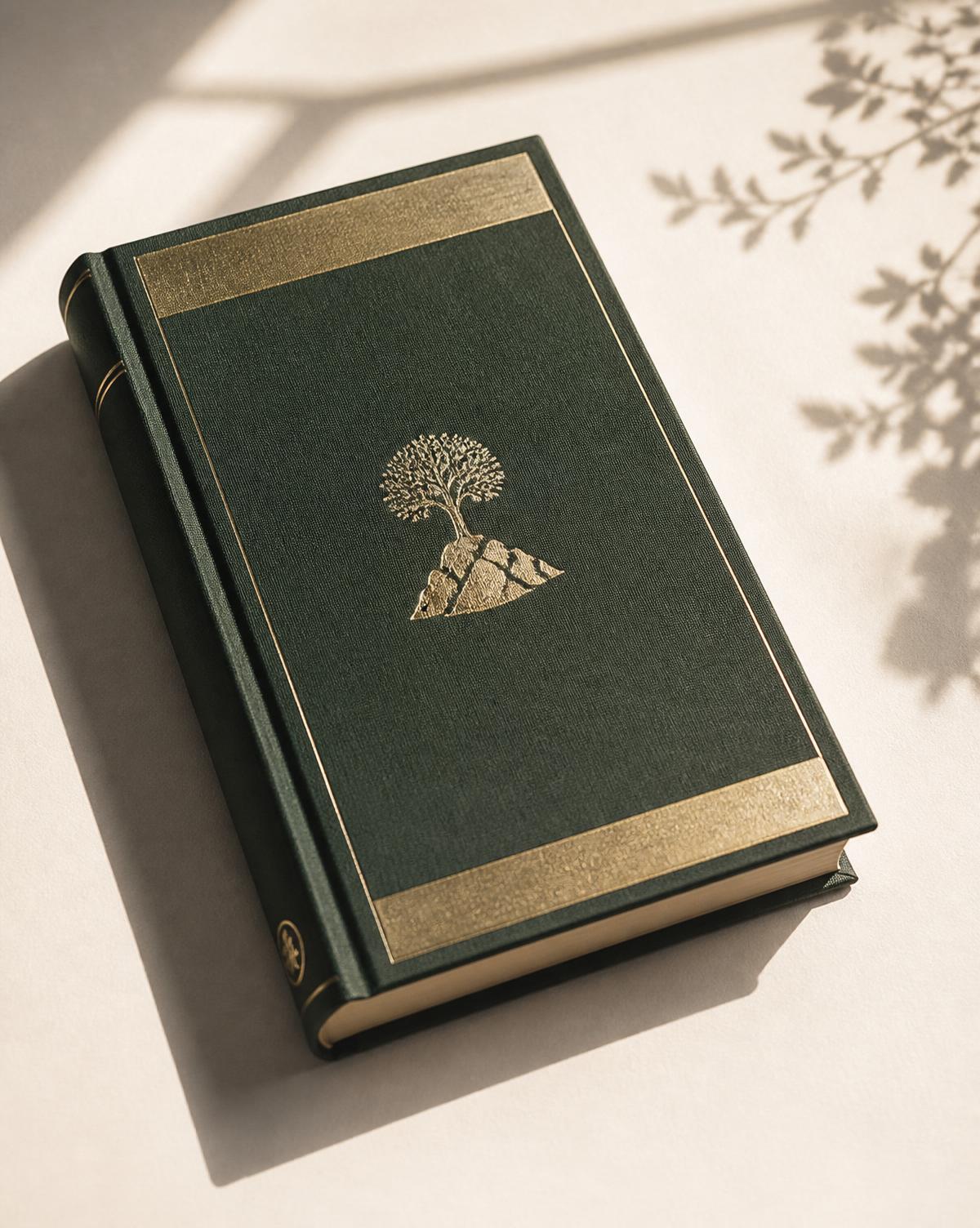 Luxury hardcover book mockup representing the Novel category